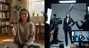 Micro-influencer creating content