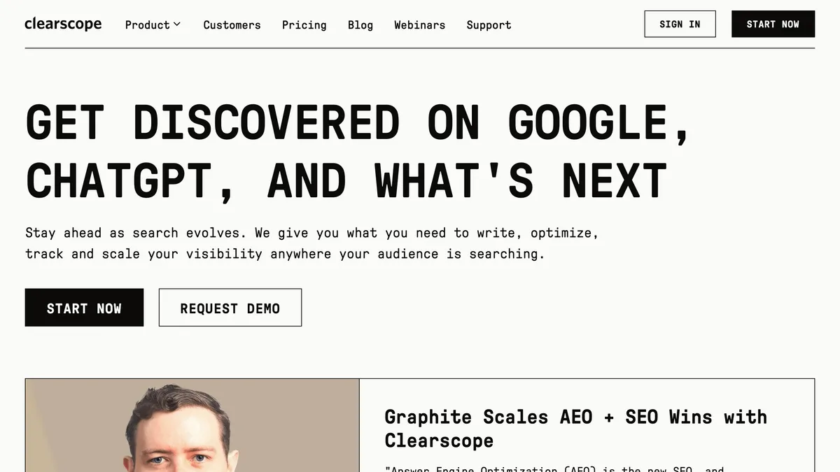 Clearscope semantic SEO content grading