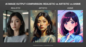 A creative digital art studio atmosphere showing a designer working across multiple screens with AI-generated image options arranged for client selection, with color palettes and mood boards visible in the background