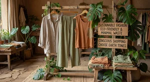 Sustainable fashion concept with eco-friendly clothing