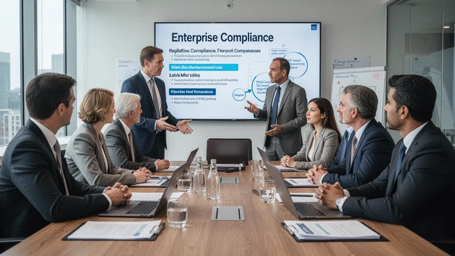 Technical implementation showing compliance systems, logging infrastructure, and audit capabilities