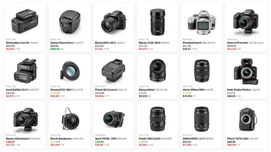 Product catalog grid showing consistent professional background removal across items