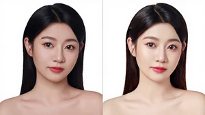 Side by side comparison of original photo next to subtly enhanced version