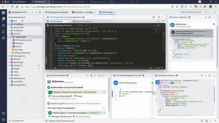 Development environment showing free AI coding assistants in action