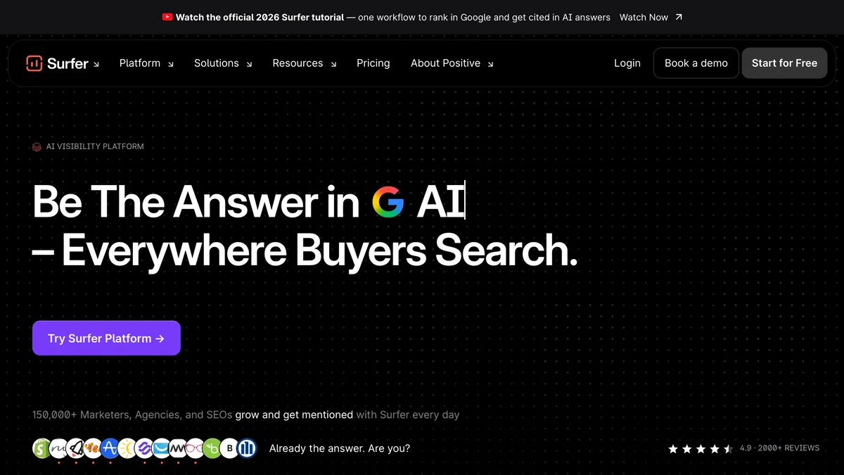 Surfer SEO content optimization interface