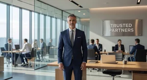 A photorealistic AI generated image of a professional business setting with natural lighting, showing the credibility and trustworthiness that realism conveys