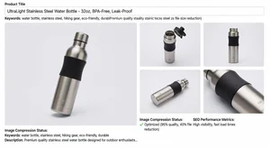 Clean product images optimized for e-commerce SEO with white backgrounds and proper compression shown on online store gallery page